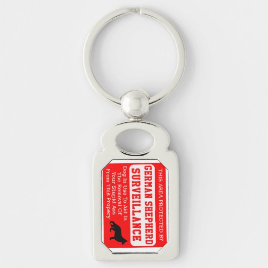 bewaking van duitse herdershond sleutelhanger (Voorkant)