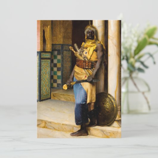 Bewaking van het paleis door Ludwig Deutsch Bedankkaart (Staand voorkant)