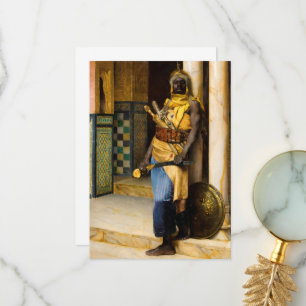 Bewaking van het paleis door Ludwig Deutsch Bedankkaart