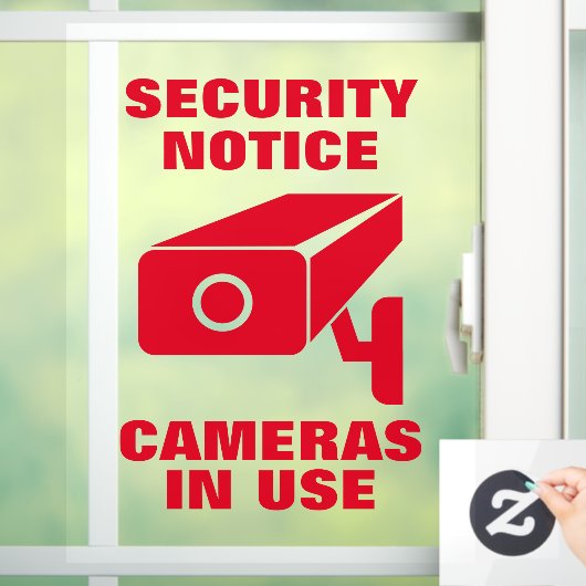 Bewakingscamera's in gebruik Algemene waarschuwing Raamsticker (Huis)