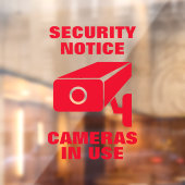 Bewakingscamera's in gebruik Algemene waarschuwing Raamsticker (Vel 2)