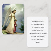 Bewakingsengel met een Kaart voor kindergebed Visitekaartje (Voorkant / Achterkant)