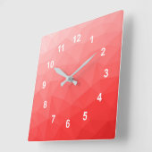 Bewakingspatroon met rood verloop vierkante klok (Hoek)