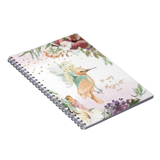 Bewapende illustratie van het woud Lovely Fairy Gi Notitieboek (Rechterzijde)