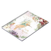 Bewapende illustratie van het woud Lovely Fairy Gi Notitieboek (Linkerzijde)