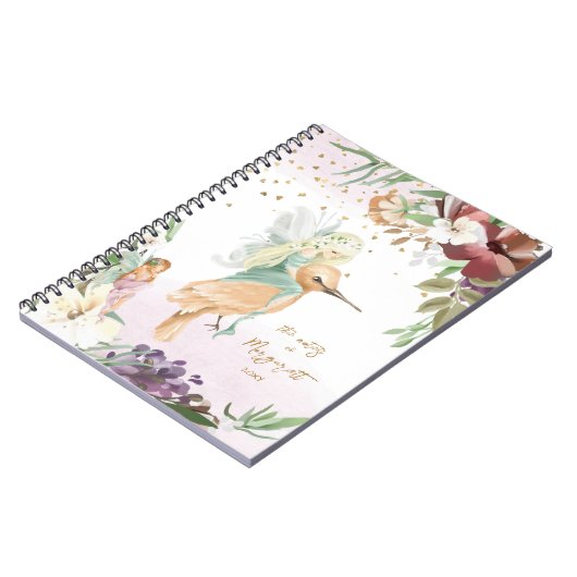 Bewapende illustratie van het woud Lovely Fairy Gi Notitieboek (Linkerzijde)