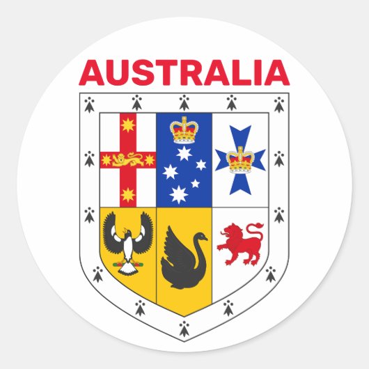 Bewapening van Australië Ronde Sticker (Voorkant)