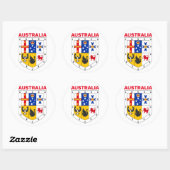 Bewapening van Australië Ronde Sticker (Vel)