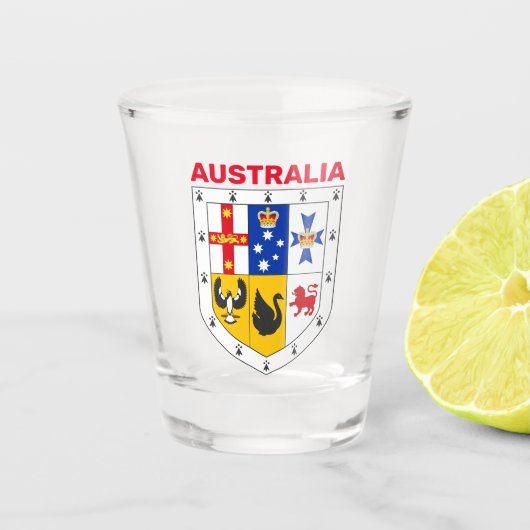 Bewapening van Australië Shot Glas (Voorkant)