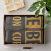 BEWARE CURMUDGEON rusty metal danger warning  Big Tissuepapier (Geschenk)