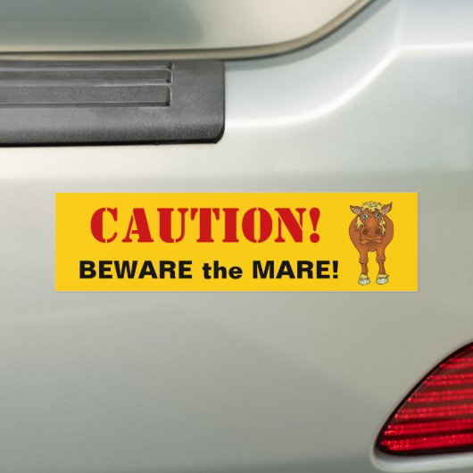 BEWARE DE MARE BUMPERSTICKER (Op auto)