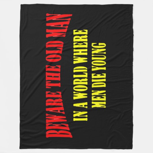 BEWARE HET OUDE MAN FLEECE DEKEN (Voorkant)