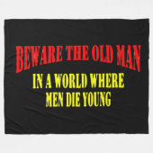 BEWARE HET OUDE MAN FLEECE DEKEN (Voorkant (Horizontaal))