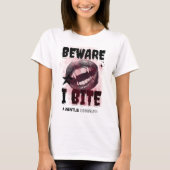 BEWARE I BITE - Grunge Vampire Aesthetic Y2K Goth  T-shirt (Voorkant)