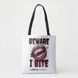 BEWARE I BITE - Grunge Vampire Aesthetic Y2K Goth  Tote Bag