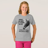 BEWARE - I RIDE HORSES - GIRL T-SHIRT (Voorkant volledig)