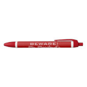 "BEWARE! (Jouw naam) RED PEN!" aangepaste pen (Bovenkant)