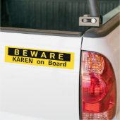 BEWARE Karen aan boord met de titel Vrouw Bumpersticker (Op Truck)