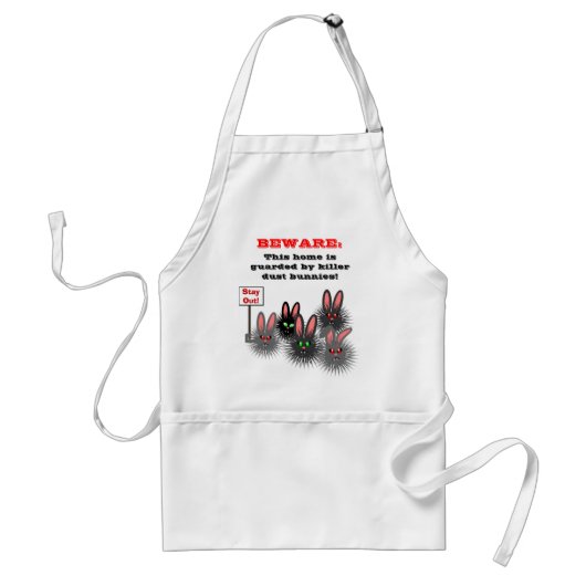 BEWARE: Killer Dust Bunnies Apron Standaard Schort (Voorkant)