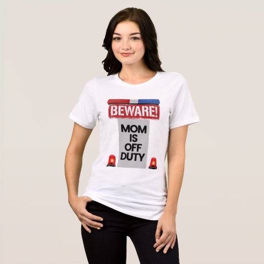 Beware Mom off duty Tri-Blend Shirt (Voorkant volledig)