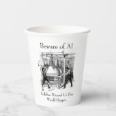Beware of AI - Luddites Warned Us Papieren Bekers (Voorkant)