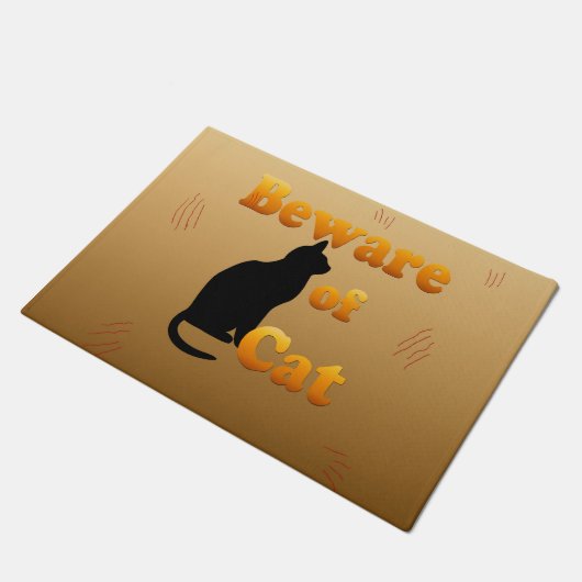 Beware of Cat Deurmat (Schuin)