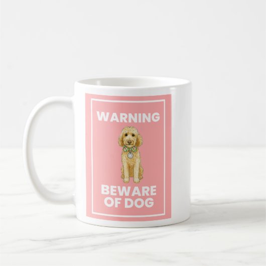 Beware of Doodle Dog Comic Mug Koffiemok (Links)