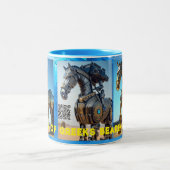 Beware of Greeks bearing gifts Tweekleurige Koffiemok (Center)