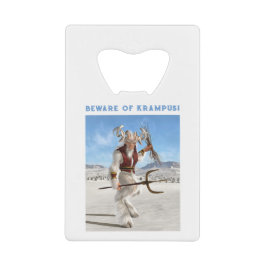 Beware of Krampus! Creditkaart Flessenopener