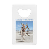 Beware of Krampus! Creditkaart Flessenopener (Achterkant)