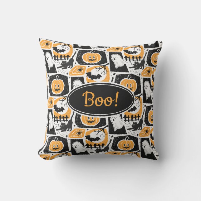 Beware of the cat! buitenkussen (Voorkant)