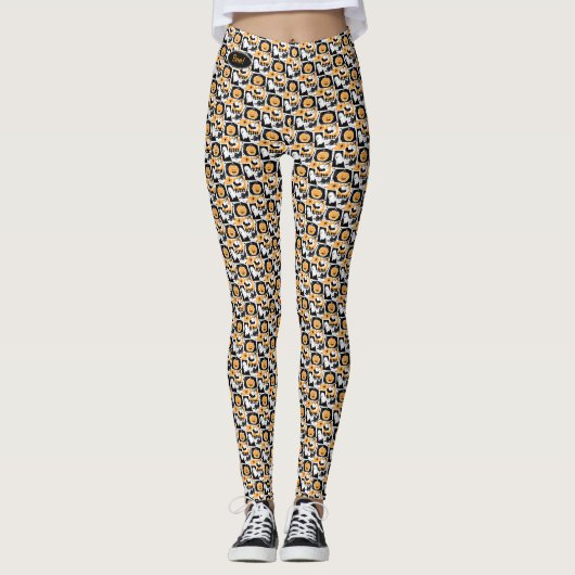 Beware of the cat! leggings (Voorkant)