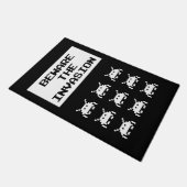Beware of the invasion, geek design deurmat (Schuin)