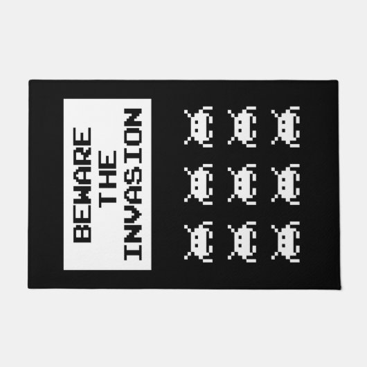 Beware of the invasion, geek design deurmat (Voorkant)