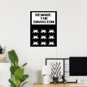 Beware of the invasion, geek design poster (Thuiskantoor)