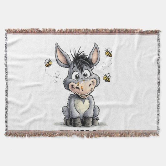 Beware Of The Mule Funny Donkey Warning Design Deken (Voorkant)
