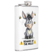 Beware Of The Mule Funny Donkey Warning Design Heupfles (Rechts)