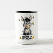 Beware Of The Mule Funny Donkey Warning Design Mok (Midden)