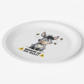 Beware Of The Mule Funny Donkey Warning Design Papieren Bordje (Gekanteld)