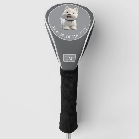 Beware of the Ruff Custom Golf Head Cover (Voorkant)