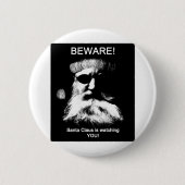 Beware_Santa Ronde Button 5,7 Cm (Voorkant)
