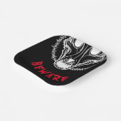 BEWARE Spooky Skulldog Papieren Bordje (Gebogen)