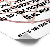 BEWARE-teken voor eigenaars Poster (Hoek)