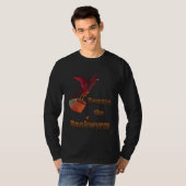 Beware the Bookwyrm cute fantasy dragon pun T-shirt (Voorkant volledig)