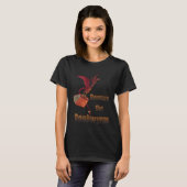 Beware the Bookwyrm cute fantasy dragon pun T-shirt (Voorkant volledig)