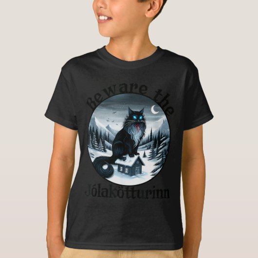 Beware The Jolakotturinn Yule Cat Icelandic Christ T-shirt (Voorkant)