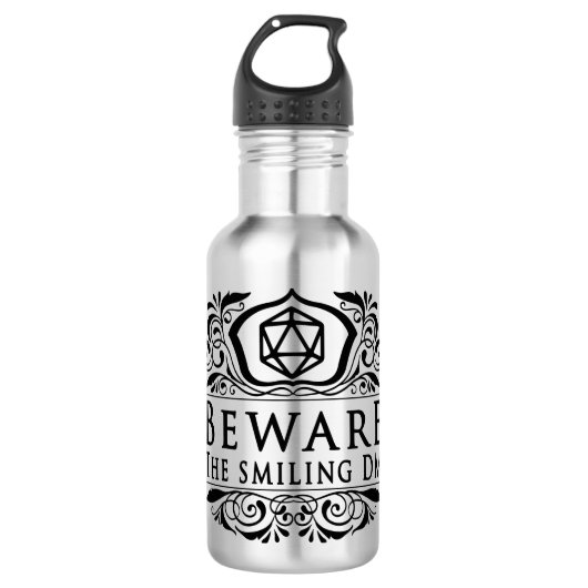 Beware the smiling DM V4 Waterfles (Voorkant)