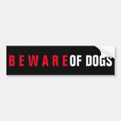 BEWARE VAN DE DOGS GLOSSY STICKER (Voorkant)