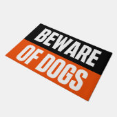 BEWARE VAN DE HONDEN DEURMAT (Schuin)