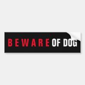BEWARE VAN DOG GLOSSY STICKER (Voorkant)